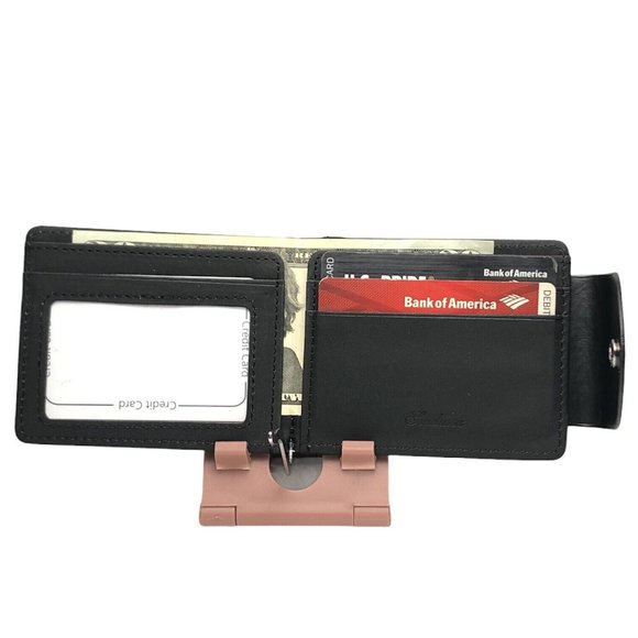 Men's Credit Card Holder Slim Money Clip Wallet - Picture 8 of 9